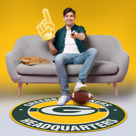Officially Licensed NFL Round Headquarter Rugs - Image 2
