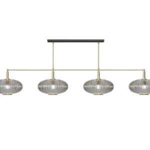 Prohibition 66" Smoke Shades with Brass Bar