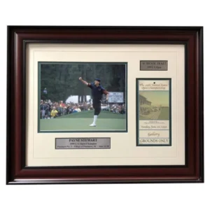 Payne Stewart Framed Authentic 1999 U.S. Open Ticket Collage COA Golf PGA US