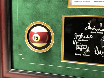 Rat Pack "Oceans 11" Billards Pool Collage W/ Facsimile Autographs - Image 4