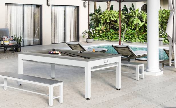 Spencer Marston Nantucket 3 in 1 Outdoor Dining, Ping Pong, and Pool Table - Image 4